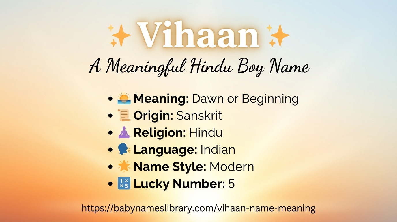 Vihaan name meaning